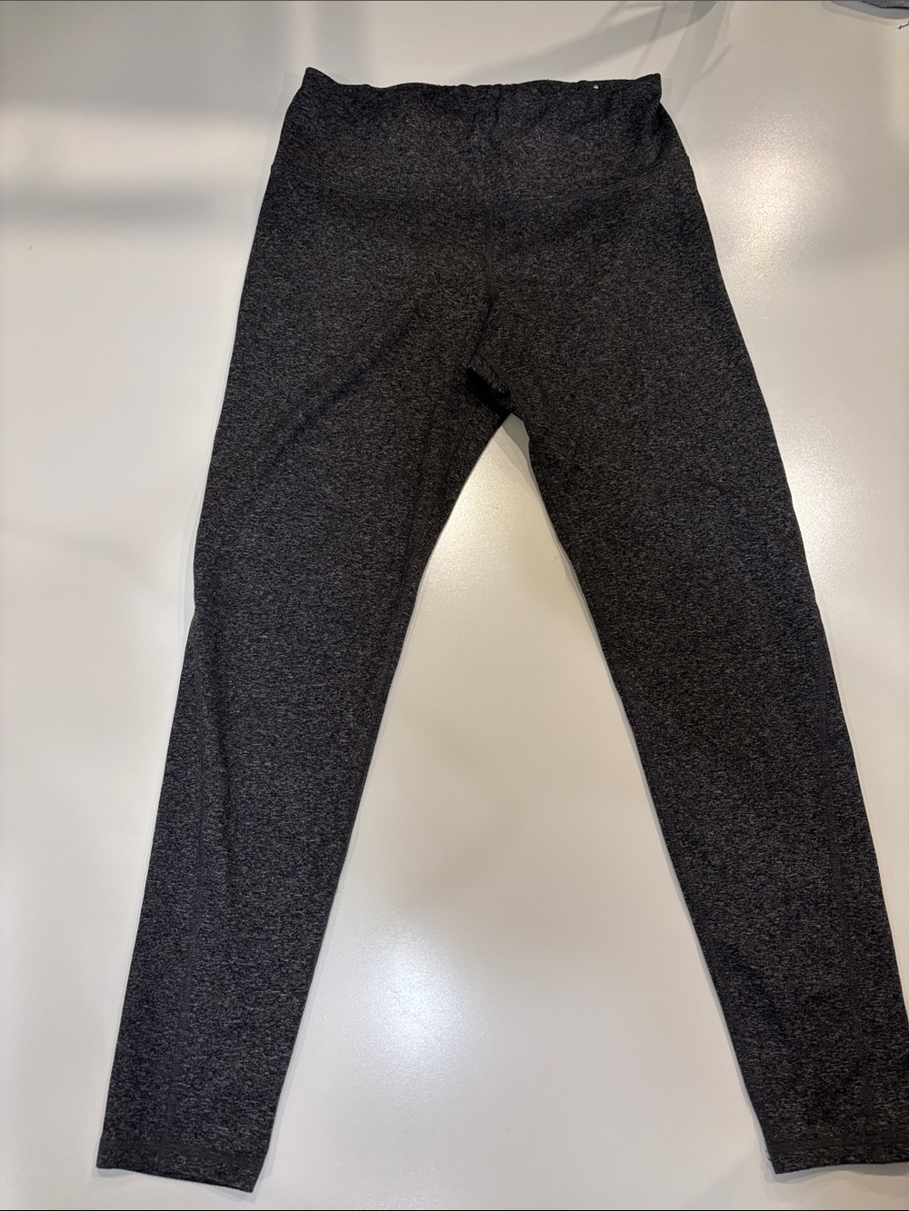 Old Navy Women’s Go Dry Heathered Gray Yoga Pants Leggings Ankle Length Mid Rise
